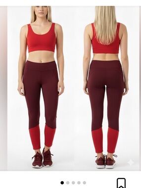 Victoria's Secret Sport Maroon High-Rise Leggings